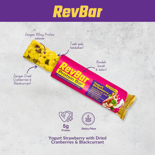 RevBar Cereal Protein Bar  - Yogurt Strawberry | 5g Protein